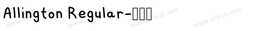 Allington Regular字体转换 Allington Regular字体转换